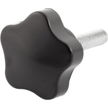 M8 x 35mm Male Thread Screw On Type Star Head Clamping Knob
