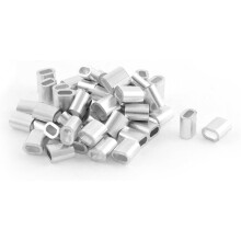 Oval Aluminum Sleeves Clamps for 2mm Wire Rope Swage Clip 50pcs