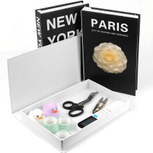 Ensemble de 3 boîtes décoratives en forme de livres – Organisateur pour petits objets — boîte à bijoux, boîte à clés