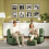 SoBuy Fauteuil lounge velours côtelé vert pliable 15
