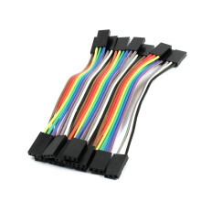 a14062400ux0154 Female to Female Breadboard Connect Test Jumper Cable Wire, 3P-3P, 10 Piece, 10 cm