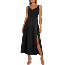 Evening Cocktail Maxi Dress Vintage Elegant Formal Black M — black maxi dress, elegant evening dress