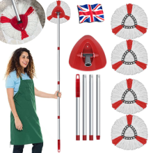 Spin Mop Head Replacement, Base, Handle for Vileda Turbo Microfibre Mop Refills