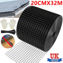 32M Solar Panel Bird Wire Mesh Guard Kit Proofing Pigeons Pest Clips Net Critter