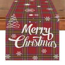 Weihnachtlicher Tischläufer Dekorativ für Weihnachten Rot 40x140 cm — weihnachtstischläufer, tischdeko, läufer 140x40