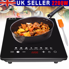 2200W Electric Induction Hob Portable Digital Touch Single Cooker Hot Plate Tool