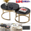 Nesting Coffee Tables Set of 2 Round Stacking Sofa Side Tables for Living Room 1