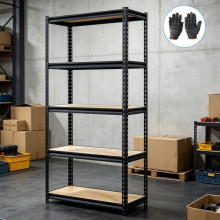 5 Tier Racking Heavy Duty Garage Shelving Storage Shelves Boltless Steel Unit