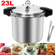 23L Commercial Kitchen Pressure Canner Cooker Large Cookware Gauge Release Valve