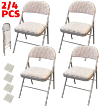 4x Metal Folding Chair High Back Fabric Foldable Padded Seat Home Office Chair