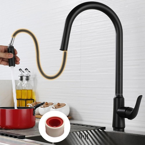 Kitchen Sink Mixer Taps Pull Out Spout Spray Single Lever Modern Mono Taps UK