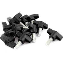 8mm x 20mm Male Thread Plastic T Handle Screw On Clamping Knob 13pcs