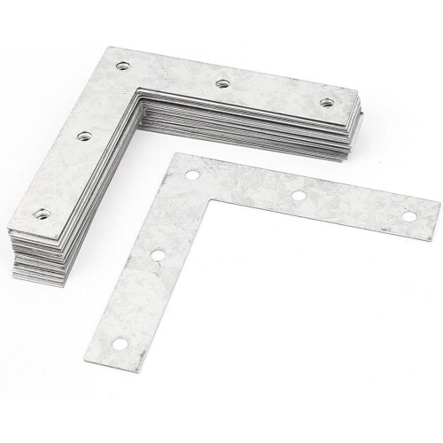 Flat Corner Braces L Shaped Metal Angle Brackets Plates 20pcs