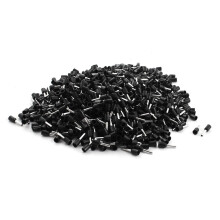1000Pcs E1508 16AWG Black Tube Type Insulated Cable Ends Connectors