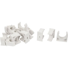PVC Water Pipe Clamps Clips, 3/4" (25mm) TV Trays Tubing Hose Hanger Support Pex Tubing, 14Pcs