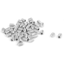 3mm Hex Socket M5x8mm Stainless Steel Cone Point Grub Screw Nut 50pcs