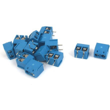 2P 5mm Pitch PCB Mounting Screw Terminal Block AC 300V 10A 14pcs