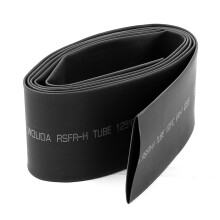 35 mm Diameter 58.5mm Flat Width Polyolefin Insulation Heat Shrink Tubing 1.5M 5ft Black