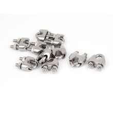 a15081400ux0292 9mm 3/8 Inch Metal Wire Rope Cable Clamps Clips (Pack of 10)