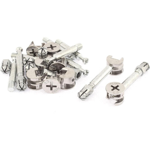 Furniture Fixing Screw Locking Connecting Cam Bolt Nut Fitting 9Sets