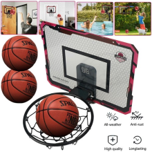 Indoor Mini Basketball Hoop Electronic Scoreboard w/ 3  Replacement Basketball