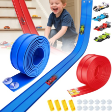 3.9m Roll Up Race Track Ramp Track Toy Portable DIY Modern for Loops Jumps Ramps