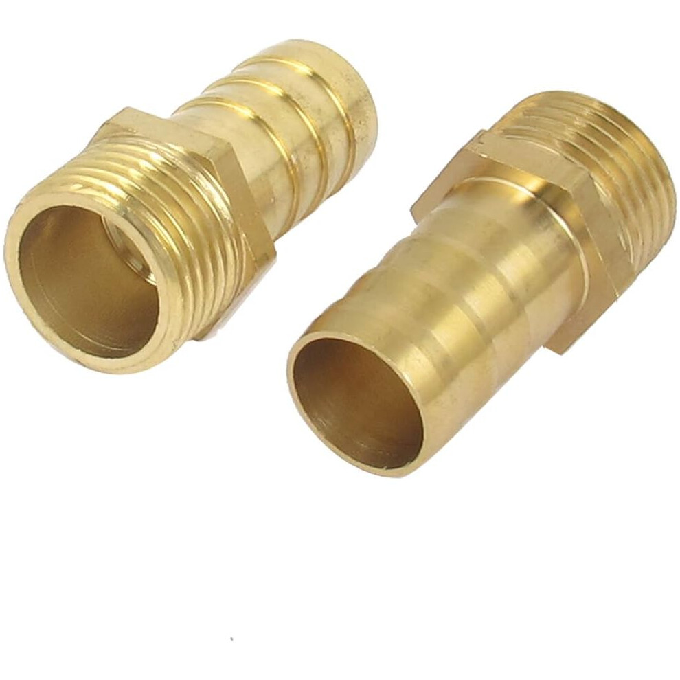 Photos - Other Bathroom Accessories 1/2BSP Male Thread to 16mm Hose Barb Straight Adapter Coupler 2PCS Messing Schlauchtülle