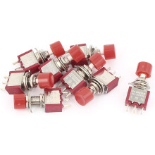 AC 250V/120V 2A/5A 3 Terminal NO NC Momentary Push Button Switch 9PCS