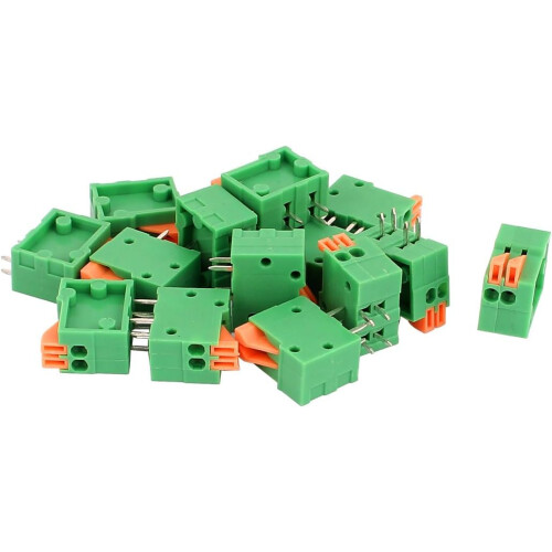 15Pcs PCB Panel Mount 2 Way 4P Terminal Block Connector 2.54mm Pitch