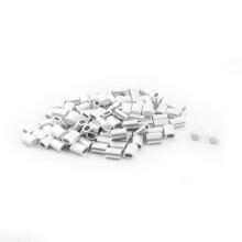 100PCS 1.2mm Steel Cables Aluminium Wire Rope Oval Ferrules 6mm x 2mm