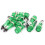 10 Pcs AC/DC 24V 2 Terminals Green Light Signal Threaded Indicator Lamp 1