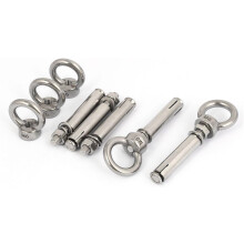 M6x60mm 304 Stainless Steel Expansion Screw Closed Hook Anchor Bolt 5pcs