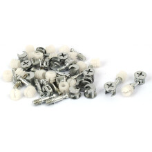 3-in-1 Furniture Connecting Kit 13mm OD Cam Fitting, 6x25mm Dowel Screws, 11mm OD Pre-Inserted Nut 20 Sets