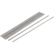 M3 x 170mm 0.5mm Pitch 304 Stainless Steel Fully Threaded Rod Silver Tone 10 Pcs