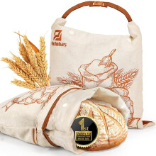Brot Aufbewahrung Leinensack Tasche für Brot Brötchen Set 2 Stück Beige — brottasche, leinenbeutel, brotaufbewahrung