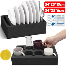 SET of 2 FOAM Cup & Plate Holder Caravan Motorhome Boat NO RATTLES or BREAKS UK
