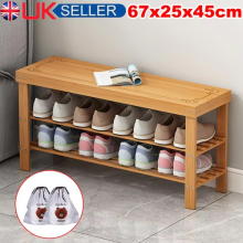 3 Tiers Wooden Shoe Rack Seating Bench Hallway Storage Organiser Holder Stand