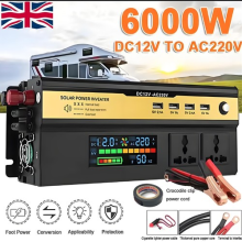 6000W Peak Power Inverter DC 12V to AC 220V 240V Car Converter 4 USB 2 Socket
