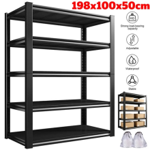 5 TIER METAL SHELVING UNIT STORAGE RACKING SHELVES GARAGE WAREHOUSE SHED