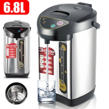 6.8L Hot Water Dispenser 304 Stainless Steel 3 Temp Settings Auto Shut-off LED