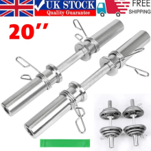 2" Olympic Dumbbell Bar Set & Spring Collars Free Weights Weight Lifting Dumbell