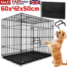 24" Dog Cage Small Crate Puppy Pet Carrier Folding Training 24 inch Strong Metal