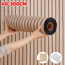3D Wood Grain Panel Effect Wallpaper Stick Self Adhesive Wood Slat,Wall Paper UK