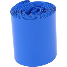 50mm Diameter 6M Length PVC Heat Shrink Tube Tubing Blue for 2 x 18650 Battery