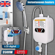 3500W Electric Tankless Instant Hot Water Heater Under Sink Tap Bathroom Kitchen