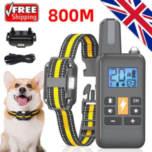 800M Remote Electric Shock Collar Pet Dog Training Anti Bark LCD UK Rechargeable