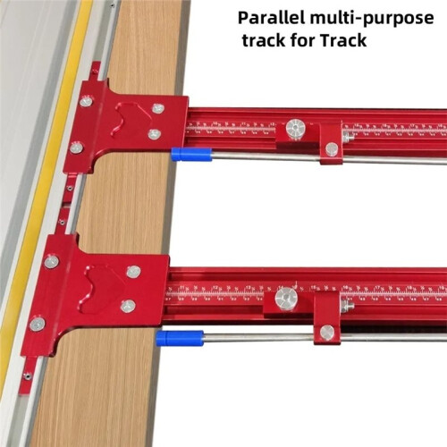 2-in-1 Parallel Guide Rail System Track Saw Angle Clamp,Aluminum Guide for  Rail,Circular Saw Cutting Positio 1