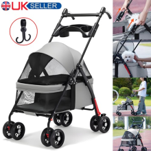 4-Wheel Portable Pet Stroller with Breathable Mesh Puppy Stroller Cat Stroller