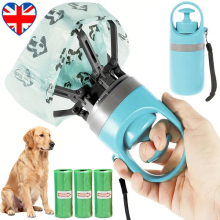 Portable Pooper Scooper with Bag No-Touch Lightweight Claw Poop Picker Catcher