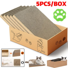 5PC Cat Scratching Board Box Cardboard Kitten Pad Claw Scratcher Scratch Bed Pet